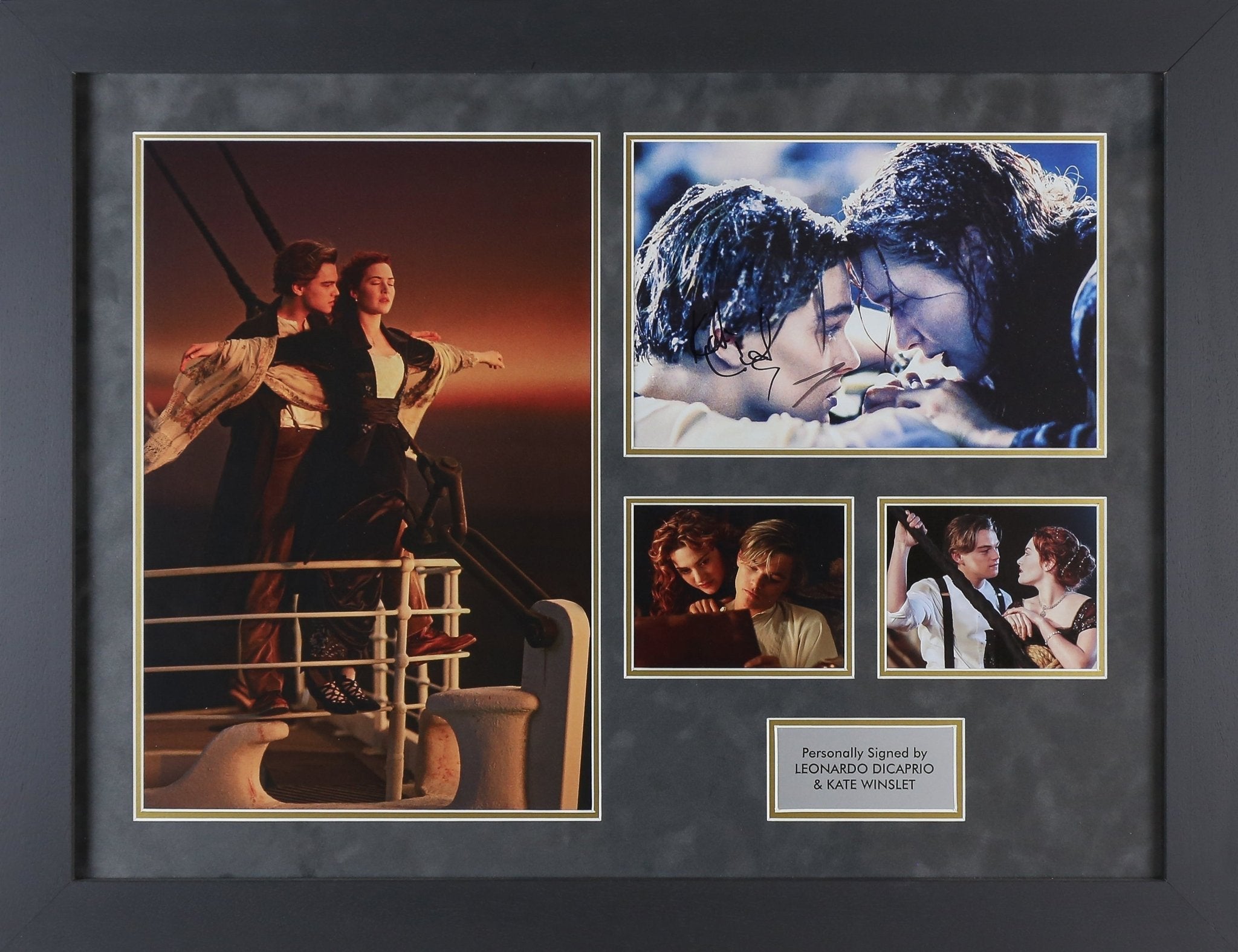 Leonardo DiCaprio and Kate Winslet Signed 12x8 Photograph Framed Display - Memorabilia Framers Shop